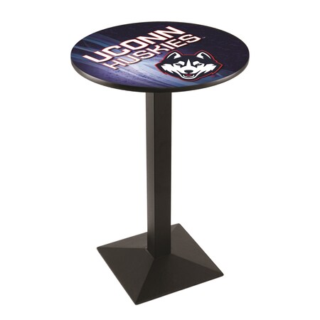 Holland Bar Stool Co 36" Blk Wrinkle Connecticut Pub Table, 28" dia. Top L217B3628ConnUn-D2